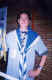 David ataviado con la paoleta talla XXXXXXL 
