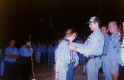 Ceremonias de promesa celebradas la noche antes del festival en el campamento de Palos de Moguer