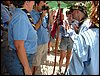 Entrega del Nudo de Plata a Rafael Jurez Jimnez - Acampada XXII aniversario - 3 de julio de 2005